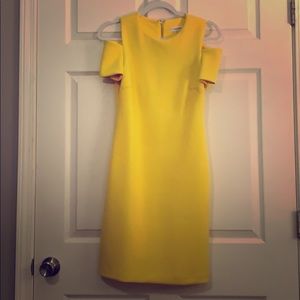 Calvin Klein cold shoulder size 4  fitted dress